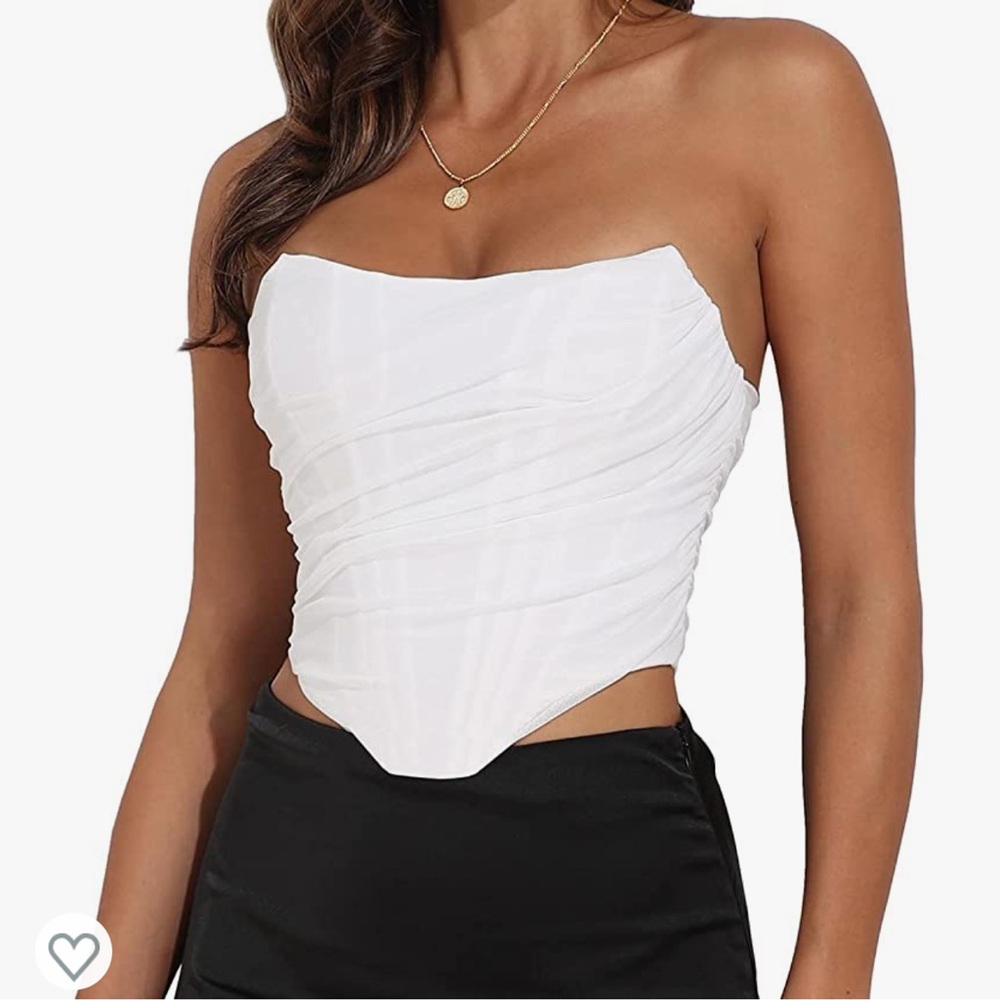 White crop top